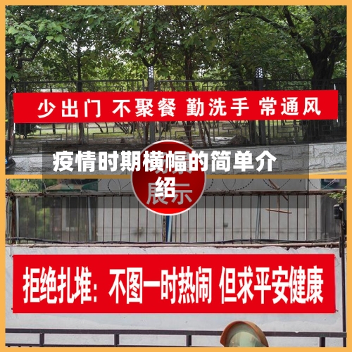 疫情时期横幅的简单介绍