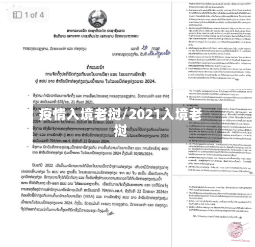 疫情入境老挝/2021入境老挝